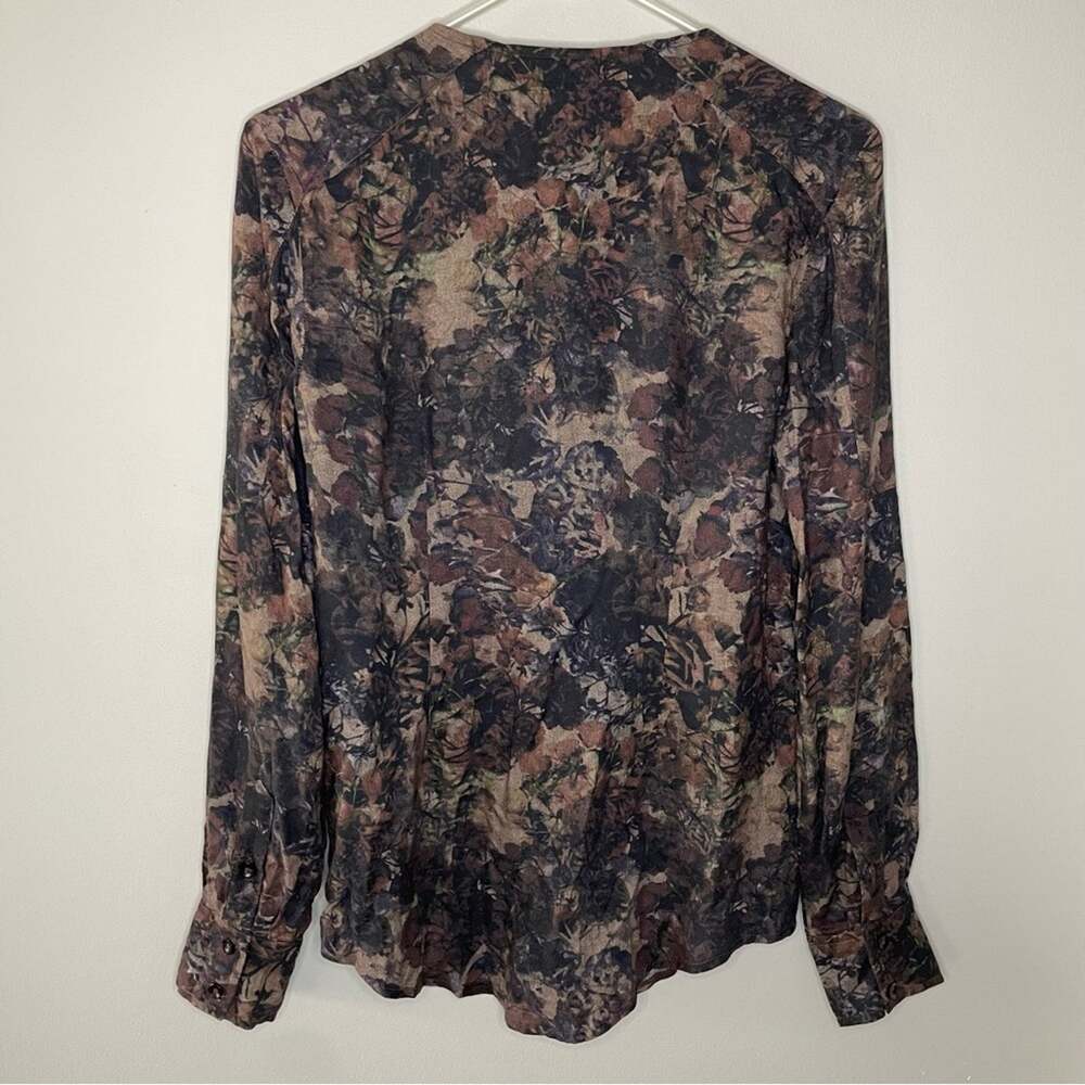 Peruvian Connection Collarless Button Down Shirt Size XS - Picture 5 of 5